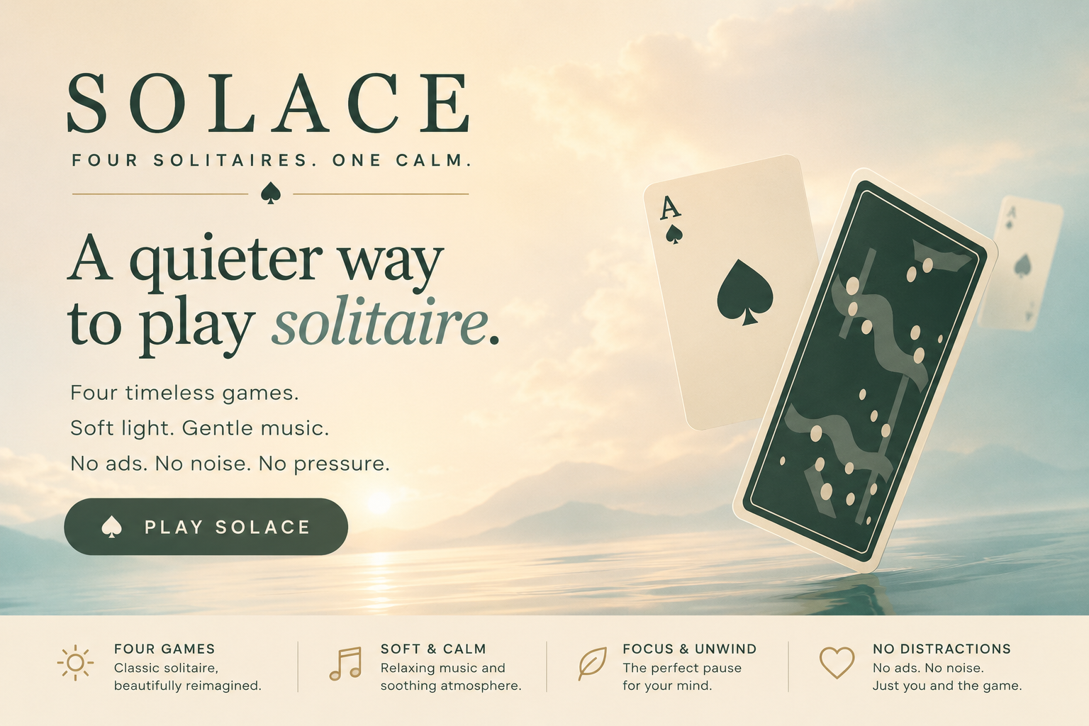 Solace - A quieter way to play solitaire.